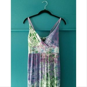 Planet Gold Purple Maxi Dress Large